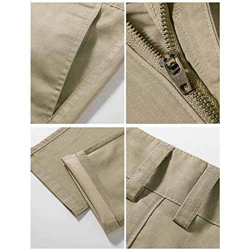 DGHM-JLMY Men's Lightweight Comfort Travel Tech Pants Comfort Straight Fit Pant Stretch Golf Casual Dress Pant with Pocket4