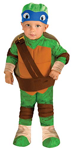 Rubie's Baby Teenage Mutant Ninja Turtles Leonardo Romper Shell and Headpiece, Green, Infant