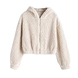 Steppmantel Damen Lang Winter Damen Pullover Schwarz Mode Frauen Solide Reißverschluss Langarm Sweatershirt Hoodie Tops Imprägnierspray Regenjacke