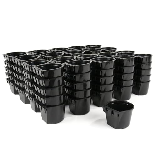 The ROP Shop | 100-Pack - Black Cage Cups with Shift Lock Design for Caged and Fenced Animal
