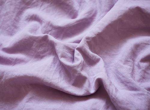Drefeel Egyptian Quality Vibrant Stone Washed Microfiber Lavender Duvet Cover Queen Size 3 Pcs Set (1 Duvet Cover, 2 Pillowcases) - Soft Comforter Cover Quilt Case - Solid Bedding #TOP5