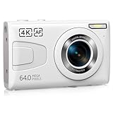 Digitalkamera mit 32 GB SD-Karte, 4K 64 MP HD-Digitalkameras, wiederaufladbare kompakte...