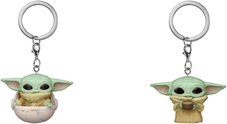 Funko 53044 POP Keychain: The Mandalorian - The Child & 53042 POP Keychain: The Mandalorian - The Child w/Cup