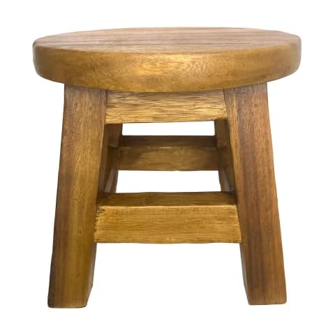 Crafty Artisan Small wooden milking stool - Heavy duty 40mm cross bar version - Made by hand to last for years Cover