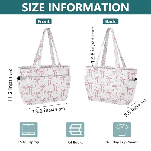 Bolso tote para mujer, ligero, con compartimentos, para viaje y trabajo miniatura 5