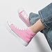 hash bubbie High Top Sneakers for Women Classic High Tops Canvas Shoes Lace up Women's Fashion Sneaker(Bright Pink,US8W/US6M)