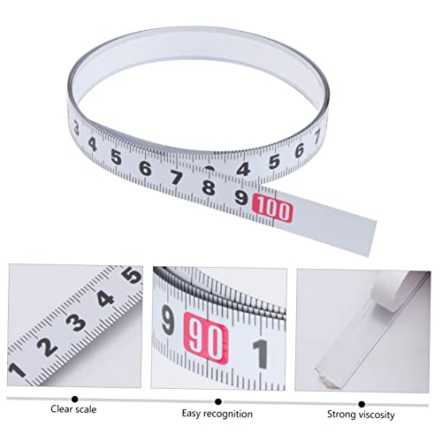 Cinta Métrica Adhesiva 100 cm Acero Inoxidable miniatura 4