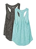icyzone Workout Tank Tops for Women - Athletic Yoga Tops, Racerback Running Tank Top, Gym Exercise...