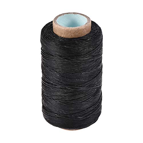 Hilo encerado para coser cuero 273 yardas 1mm negro miniatura 1