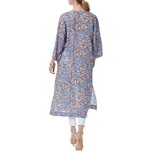 Jessica Simpson Womens Blakely Floral Open Front Kimono Blue Xs #TOP1