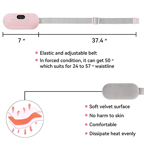 Portable Heating Pad, Lower Back Pain Relief Fast Heating Pad, 3-Speed Temperature Adjustment And 4-Speed Massage Modes, Menstrual Heating Pad For Women And Girl #TOP6