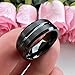 TUTISS 8mm Black Tungsten Rings for Men Women Fashion Engagement Wedding Bands Grooved Matte Finish Beveled Edges Comfort Fit Size 8.5