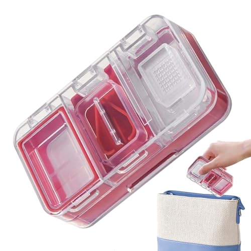 Répartiteur de pilules double couche et boîte à médicaments portable hebdomadaire