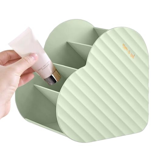 Organizador de brochas de maquillaje en forma de corazón - Herramientas de maquillaje de ojos, elegante soporte de cosméticos con múltiples ranuras para productos de labios | Forma de amor -Maquillaje