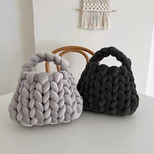 Velvet Chunky Yarn for Arm Knitting — Super Soft Jumbo Tube Yarn for Blankets, Pet Beds & DIY Home Decor | Beginner Friendly No-Tool Gift(Gray 2.2lb) by vrawas - Image 3