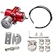 EFI Fuel Pressure Regulator Kit with Bypass Return 0-140psi Pressure Gauge AN6-6AN Fuel Line Hose Fitting Connectors Kit Adjustable Universal Aluminum (Red)