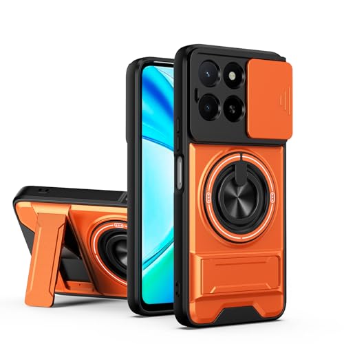 linsuyu Case Compatible with Honor X5b Plus, Compatible with Honor X5b Plus Magnetic Dual-Stand Phone Case Orange
