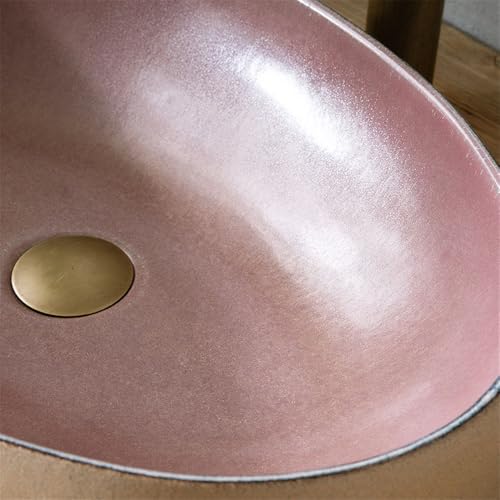 Lavabo de baño artesanal de cerámica ideal para decorar su patio exterior 4