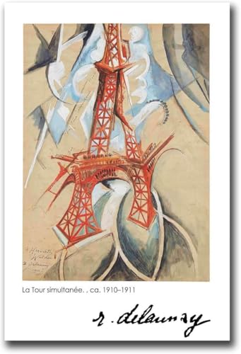 Affiche Robert Delaunay Paris art mural toile abstraite moderne salon 40x60cm