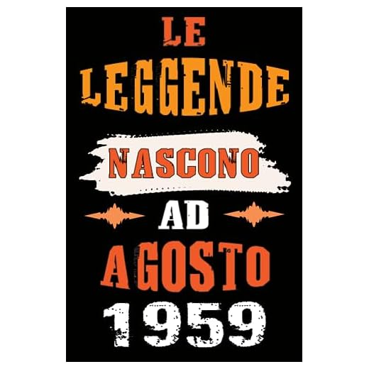 Le leggende Nascono Ad Agosto 1959: Idea Regalo di compleanno 64 anni originale per donne e uomini / Quaderno a righe"