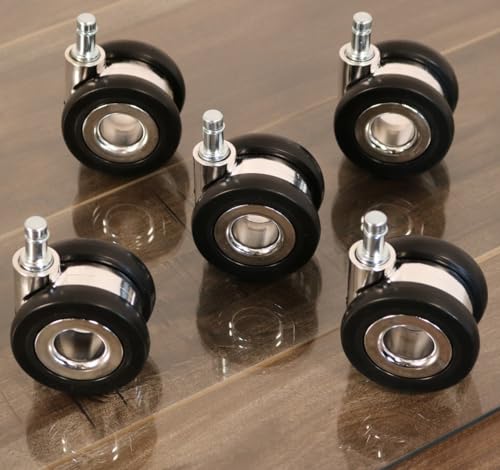 Image of Office Chair Wheels, Replacement Casters for Desk Chairs, Set of 5, Chrome