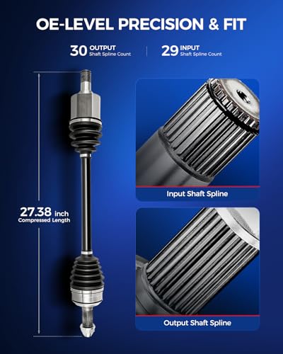 Image of Front Left Driver Side CV Axle Shaft Assembly for Honda Odyssey 2005-2006