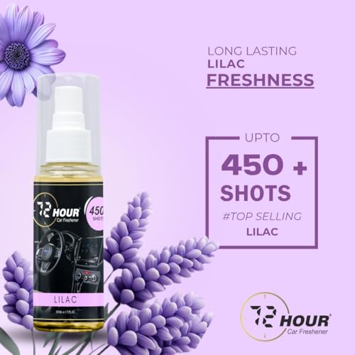 Image of 72hour Lilac Car Perfume 50ml - Long Lasting Premium Fragrance - Multipurpose Air Freshener for Car, Home & Office - Miski Fragrance