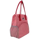 Uonlytech Handliche Lunchbag Rosy Bento Bag mit Isolierter Lebensmittelechter Innenbeschichtung Langlebig und Sowie Kälteisolierend für Frauen Männer Sicheren Transport von Mittagessen