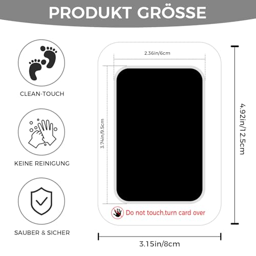 CNMTCCO Pfotenabdruck Set Hund, 4 Stück Fußabdruck Baby, Berührungsloses Baby Abdruckset, Baby Erstausstattung Neugeborene