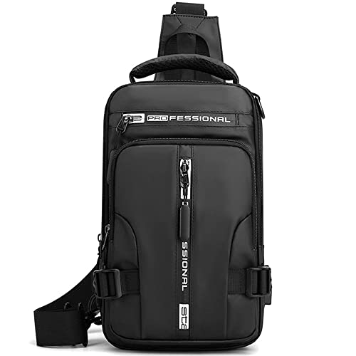 Zaino Tracolla Antifurto SEAFEW – Leggero, Con Porta USB, Nylon Impermeabile, Per Uomo, Unisex