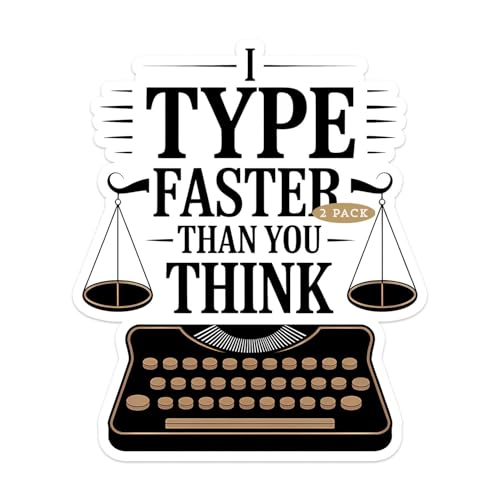 Stenographer Court Reporter Vinyl Sticker - Set of 2 Weatherproof Decals for Cars, Laptops, Water Bottle, Scrapbooking. (2.5')