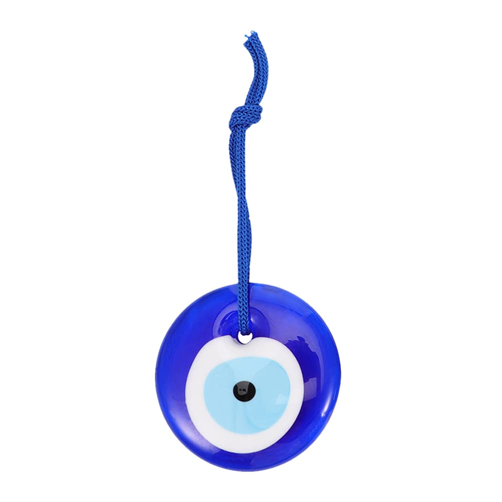 SOIMISS 2pcs Turkish Blue Evil Eye Wall Hanging Pendant Ornament Home Protection Charm Amulet for Wealth Success Office Car Office Decor 10cm 8cm