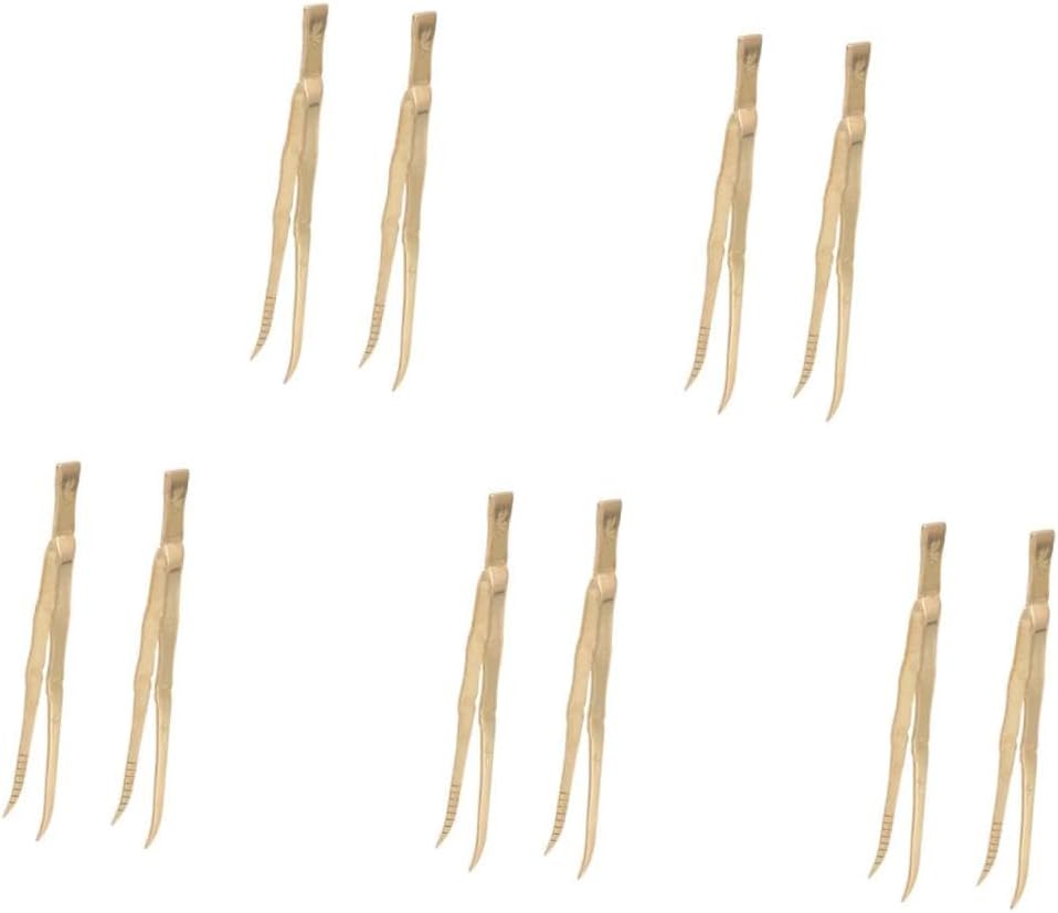 Mobestech 10pcs Vintage Brass Incense Tweezers for Charcoal Burning Incense Clips for Church Use Essential Accessories for and Worship