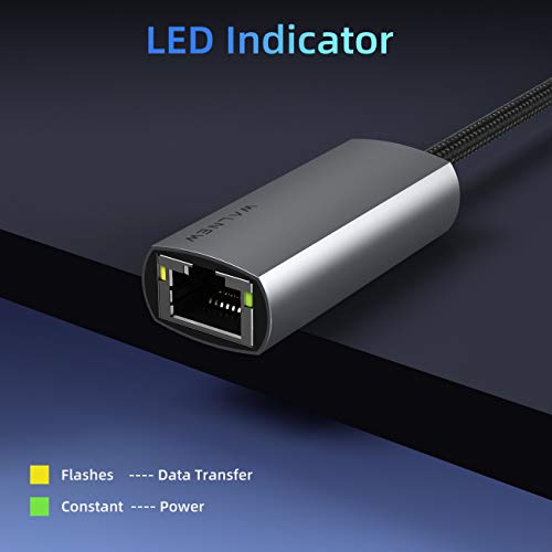 Usb C To Ethernet Adapter, Walnew Usb Type C To Rj45 Gigabit Ethernet Adapter Cable Converter, Thunderbolt 3 To Rj45 Lan Network Adapter For Macbook Pro/Air, Ipad Pro, Dell Xps, Galaxy S20 S10 S9 #TOP5