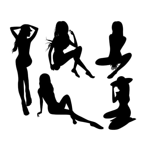 5枚組 セクシー STICKER JAPAN 各約長辺10センチ カッティングステッカー 転写 シール 切文字 防水 耐水 耐久 車 デカール シェルフコンテナ ボトル ストーブ コンロ スマホ スーツケース ダンス