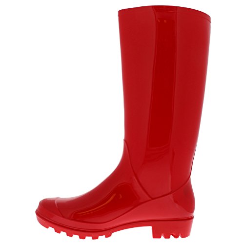Womens Original Tall Winter Snow Wellingtons Muck Waterproof Boots - Red Gloss - US5/EU36 - BL0286 - Thumbnail 3