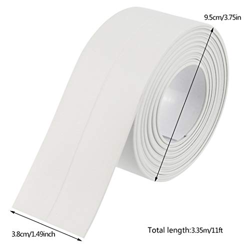 2 Pack Caulk strip PE da bagno da parete nastro