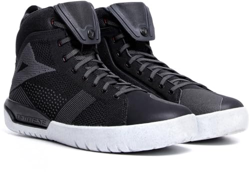 Dainese Metractive Air Shoes, Motorradschuhe Sommer Belüftete, Herren, Schwarz/Schwarz/Weiß, 40