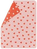 David Fussenegger Babydecke Plaid Carla 'Herzen' 70 x 90 cm Altrosa