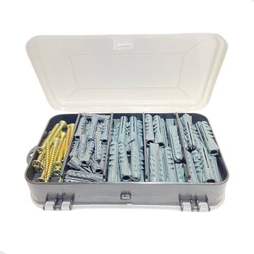 Kit 300 Parafusos E Buchas Chipboard Philips Madeira Estojo