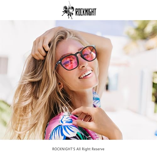 Rocknight Polarized Pink Photochromic Sunglasses Women Uv400 Trendy Outdoor Indoor Uv Protection Sunglasses thumb #1