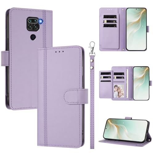 �X�}�z�P�[�X �Ή��@�� for Redmi 10X 4G,�Ή��@�� for Redmi Note 9 4G �X�}�z�P�[�X�y�E�H���b�g�f�U�C�� �f���A���J�[�h�X���b�g �L���b�V�� �t���b�v���X�^���h �����h�~�zPurple