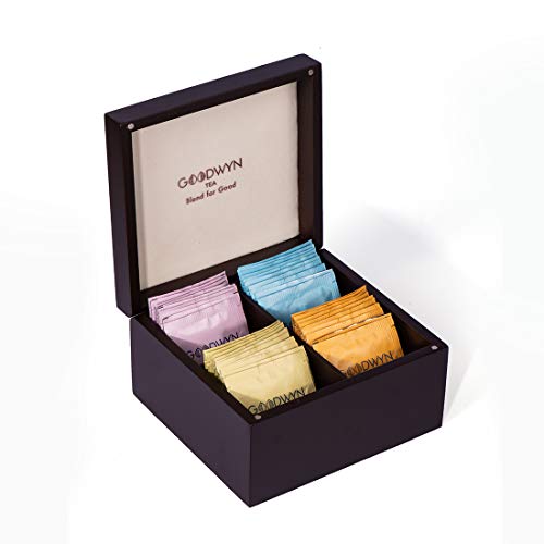 Image of Goodwyn Tea Alluring Chest (40 Tea Bags) | Assorted | Royal Exotic Wooden Tea Box | Best Premium Tea Hamper Gift Box Set Souvenir for Foreigners, Office, Corporates | Wedding | Welcome | Anniversary | Birthday | Festivals | Occassion