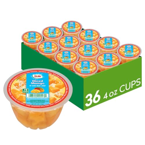 Dole Fruit Bowls Diced Mango in 100% Juice Snacks, 4oz