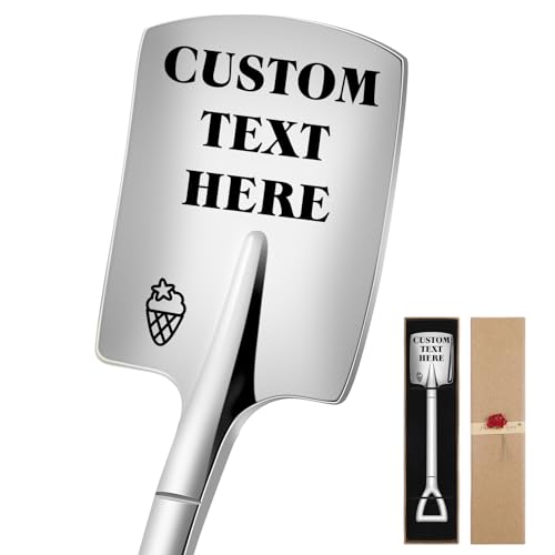 Angirlish Gifts for Dad, Custom Spoons, Free Engraved, Grandpa's Ice Cream Shovel Spoons, Stainless Steel Coffee Spoon, Personalized Funny Dad Gift for Father's Day, Birthday, Christmas, Thanksgiving