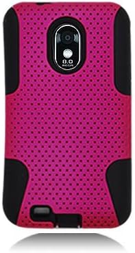 Aimo Wireless SAMD710PCPA005 Hybrid Armor Cheeze Case for Samsung Galaxy S2/Epic 4G Touch/D710 - Retail Packaging - Black/Pink