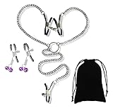 HITaka 2024Adjustable Metal Nipple Clamps Non-Piercing Adjustable Metal Nipple Clamps On Nipple Rings Decorative Clip for Clothing Accessories On Nipple Rings Decorative ef5