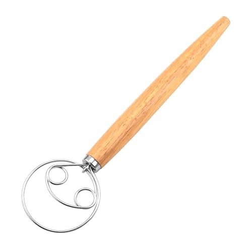 SUMKTO 1 Unid Gran Mano Batidor de Masa de Pan Mezclador de Pastel de Pastelería de Acero Inoxidable Mezclador de Masa Batidor de Huevo para Hornear Licuadora Herramientas de Cocina