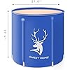 KELIXU Baignoire Portable, Baignoire De Trempage Pliable Pour Cabine De Douche Autoportante Mousse Thermique Epaisse Pour Garder La Temperature Pour Spa Bain De Glace Chaude Rose