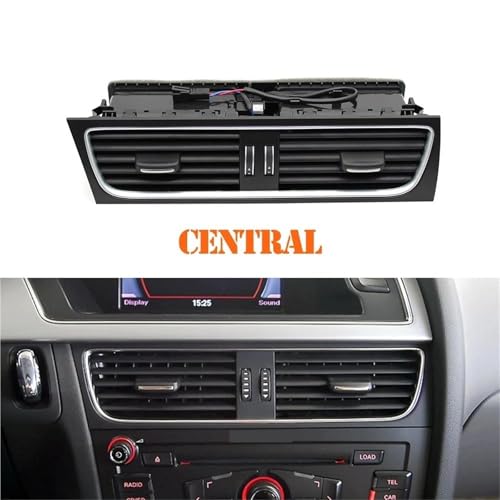 Grille aération centrale haut de gamme pour habitacle Audi A5 et A4 B8 - 2